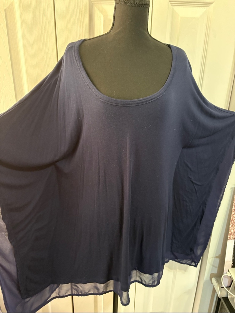Lane Bryant Navy Scoop-Neck Swing Tunic